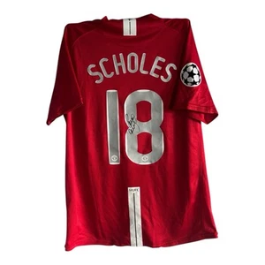 Paul Scholes signed Shirt 2008 UCL FINAL PHOTO PROOF MANCHESTER UNITED TRIKOT - Bild 1 von 4