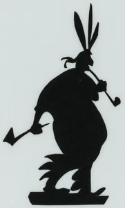 B. BURGER (1892-1968), Indianer mit Friedenspfeife, um 1920, Scherenschnitt - Picture 1 of 4