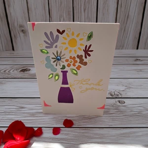 Handcrafted "Thankyou" Greeting Card - Picture 1 of 2