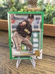 2021 Topps Bowman Green Paper Mackenzie Gore /99 San Diego Padres Future Star - Picture 1 of 2