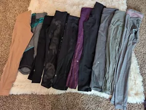 Lululemon 10 Pieces Size 2, 4, 6 Mix crop Leggings Pants Large LOT - Picture 1 of 12