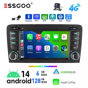9'' Autoradio Für Audi A3 8P S3 03-13 Android 14 GPS NAVI SAT 4G 6+128G CarPlay - Bild 1 von 17