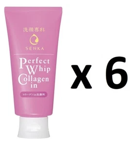 ( Pack of 6 ) Shiseido SENKA Perfect Whip Collagen In ~ 120g - Picture 1 of 2