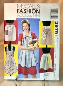 Delantales artesanales con patrón varios estilos vintage talla 8-22 McCalls 3979 - Imagen 1 de 2