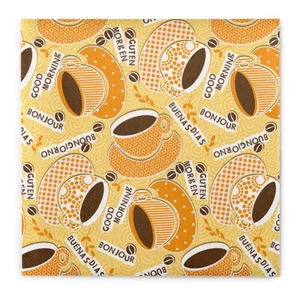 Serviette Kaffee Ole in Gelb-Orange aus Linclass® Airlaid 40 x 40 cm, 50 Stück - Bild 1 von 6