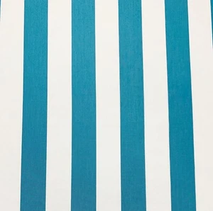 BALLARD CANOPY STRIPE BERMUDA WHITE BLUE SUNBRELLA OUTDOOR FABRIC BY YARD 54"W - Picture 1 of 5