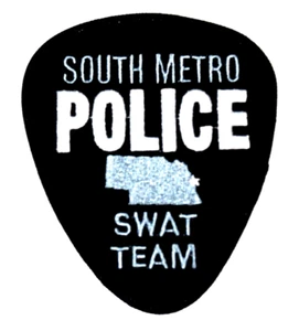 SOUTH METRO – SWAT - NEBRASKA NE Sheriff Police Patch STATE SHAPE OUTLINE CITY - Picture 1 of 1