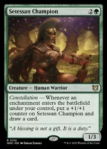 2023 MTG MAGIC COMMANDER: WILDS OF ELDRAINE SETESSAN CHAMPION NM - Picture 1 of 1