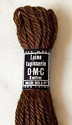 DMC Laine Tapisserie France 100% Wool Tapestry Yarn - 1 Skein Dark Brown #7489 - Image 1 of 4