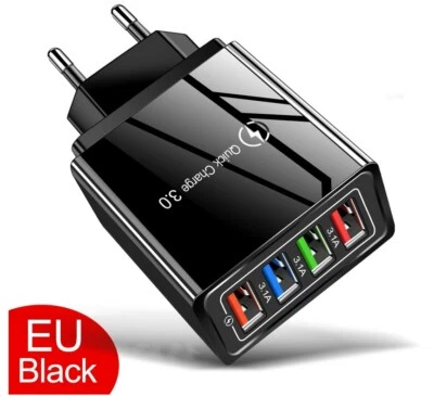 Alimentatore carica 220V 15.5W 5V 3.1A 3 o 4 prese USB  smartphone iphone tablet - Immagine 1 di 2