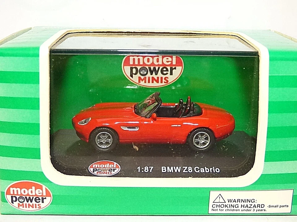 Model Power Minis 1/87th Scale 1999 BMW Z8 Cabrio in Red - Image 1 of 1