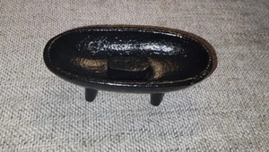 Cast Iron Incense Burner, 4" Long Canoe Smudge Pot, Incense Stick Burner New - Picture 1 of 8