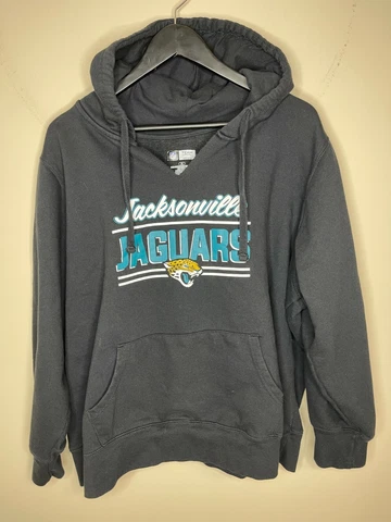 NFL Jacksonville Jaguars Womens 2X Black Hoodie Long Sleeve Sweater AL8 Cover