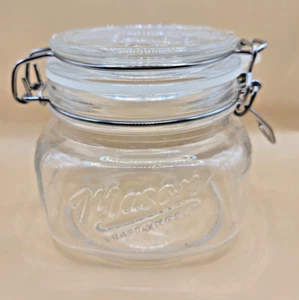 Barattolo vetro coperchio morsetto trasparente stile vintage Mason Craft & More Americana 15 oz - Foto 1 di 8