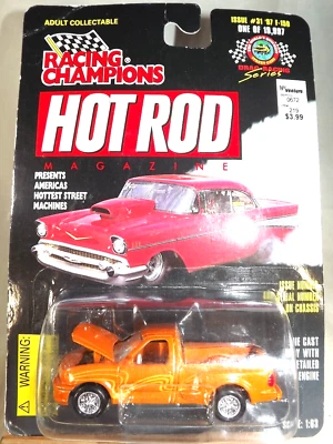 Racing Champions #31 1997 revista Hot Rod '97 F-150 naranja con neumático de goma ChromeSp Foto 1 de 4