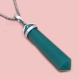 Green Onyex Gemstone Handmade Women's Unisex Silver Jewelry Pendant 1.5 - Picture 1 of 13
