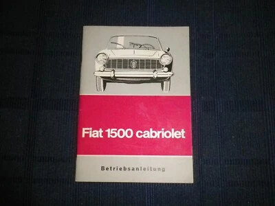 Fiat 1500 Cabriolet manual de instrucciones, en estado como nuevo Foto 1 de 4