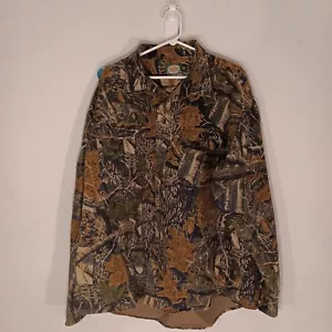 Cabelas Seclusion Camo Mens 3xl Reg Mid Weight Cotton Button Up Shirt - Picture 1 of 10