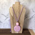 Sweater Necklace Pink Purple Acrylic Resin Womens Statement Jewellery Pendant
