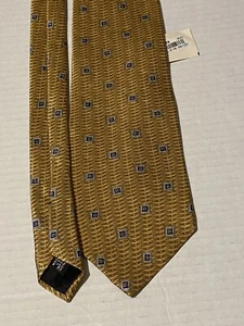 Geoffrey Beene Clásica Nueva York De Colección Corbata Seda EE. UU. Amarillo Dorado  - Imagen 1 de 6
