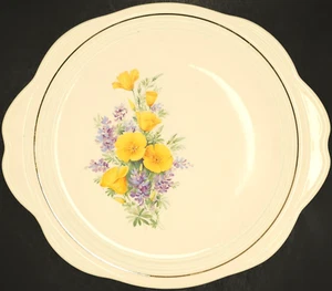 C1940 Universal Cambridge Buttercup & Lavender Chop Plate Platter Replacement - Picture 1 of 7