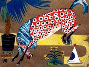 Clown Cavalo Salamander Amadeo de Souza-Cardoso 1917 Portuguese Avant-Garde Art - Picture 1 of 2