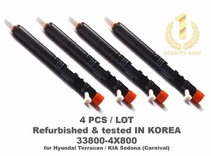 4Pcs Delphi EJBR02901D CRDI Diesel Fuel Injector 33800-4X800 for TERRACAN SEDONA - Picture 1 of 1