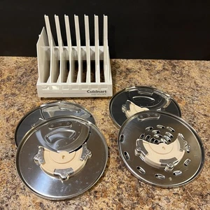 Lote de 4 discos de procesador de alimentos Cuisinart serie D trituradora con soporte de almacenamiento - Imagen 1 de 9