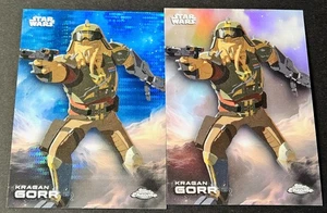 2025 Topps Chrome Star Wars Delight Blue Pulsar Kragan Gorr rifrattore #130 - Foto 1 di 2
