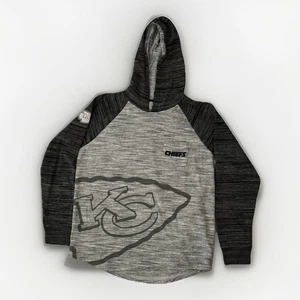 Kansas City Chiefs Hoodie NFL Team Apparel Grey Womens Large L EUC Curved Hem - Picture 1 of 8