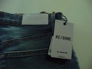 RE/DONE WOMEN 70S HIGH RISE STOVE PIPE MIDIUM WASH JEANS SIZE 29 NEW WITH TAGS - Picture 1 of 4