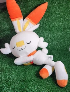 Pokemon Scorbunny Sleeping 18” Plush NWT - Picture 1 of 4