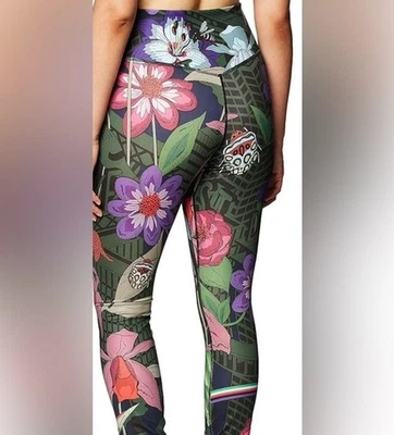 Nike Dri-FIT Leggings Mujer Grandes Multicolor Estampado Floral Bichos Ropa Activa Pantalones Foto 1 de 4