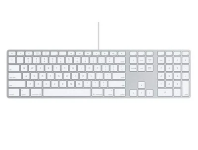 Apple Magic Keyboard A1243 MB110LL/A Aluminum USB Wired Keyboard w Numeric Pad - Image 1 of 2