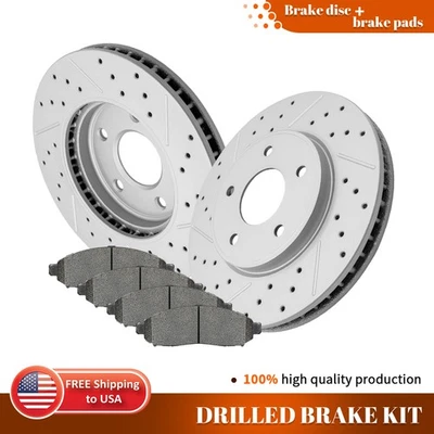 Rotores de disco perforados delanteros de 283 mm almohadillas de cerámica para Nissan NV200 2013-2019 2020 Foto 1 de 4