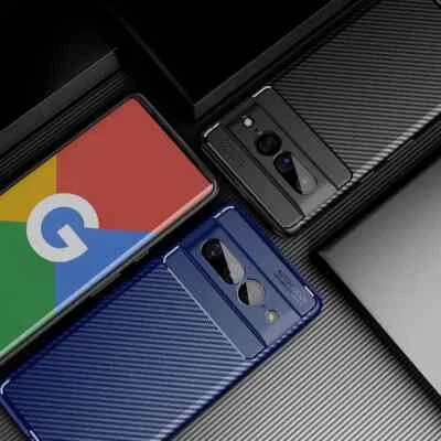For Google Pixel 8/7/6 A Pro Case Carbon Fiber Shockproof TPU Soft Cover - Image 1 of 4