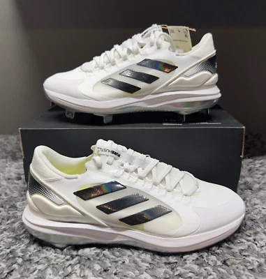 Adidas Softball Cleats Womens Size 9 White PureHustle 2 Elite Metal Spike - Image 1 of 4