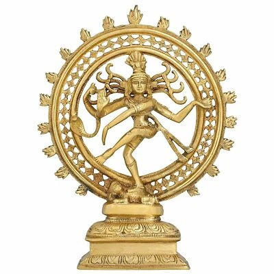 Nataraja Shiva The Lord of The Dance Brass Statue Idol Sculpture Figurine Gift - Imagem 1 de 4