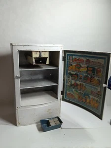 Vintage 1950'S Wolverine Polar Tin Toy Refrigerator - Picture 1 of 15