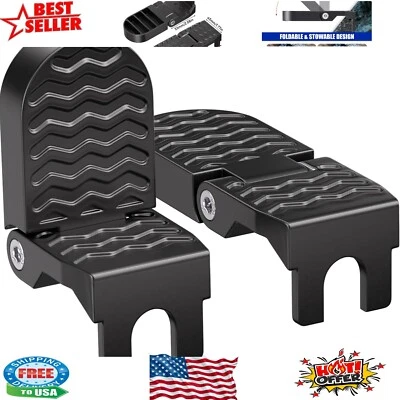Durable 2PCS Folding Foot Pegs for E-Bikes & Mountain Bikes - Enhanced Stability - Image 1 of 4
