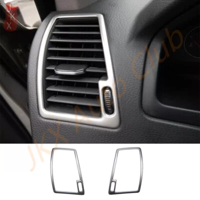 For Volvo XC90 2003-2014 Silver Steel Console L&R Air Outlet Vent Trim Kit 2pcs - Image 1 of 4