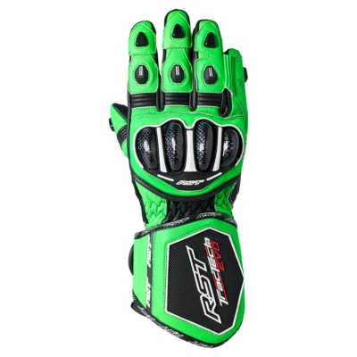 RST Tractech Evo 4 Motorcycle Motorbike Gloves Race Spec Neon Green Ce 2666 - Image 1 of 4