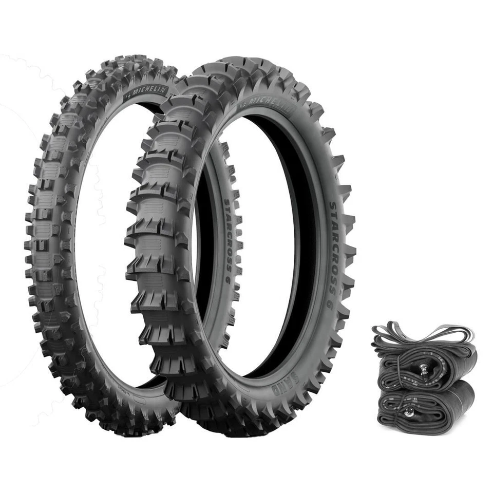 Michelin Starcross 6 Sand Tires Tubes Rim Strips Motocross Honda CRF250R 04-18 Foto 1 de 1