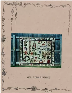 1998 Needlethyme Designs #102 Floral Pleasures Quilt sewing pattern uncut - Picture 1 of 3