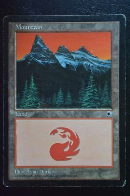 Magic The Gathering MTG MOUNTAIN (THREE PEAKS) Portal HP Heavily Played - Image 1 of 2