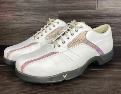 Callaway  Womens Size 7.5 Two-Tone Golf Shoes/White Lace-Up Wide - Imagem 1 de 4