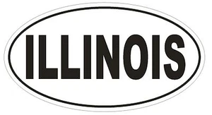 Illinois Oval Autoaufkleber oder Helmaufkleber D2329 State Euro Oval - Bild 1 von 1