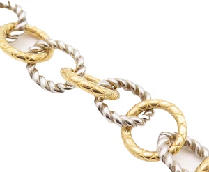925 Sterling Silver Vintage Bracelet Gold Plated Smoky Quartz & CZ Ball  BT10839 - Picture 1 of 8