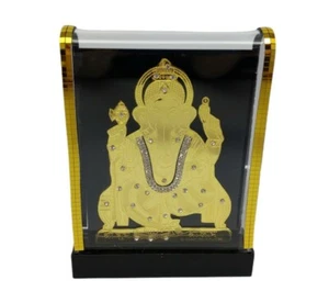 24K Gold Plated Eshanputra Ganesha Photo Frame Gift Idea - Picture 1 of 12
