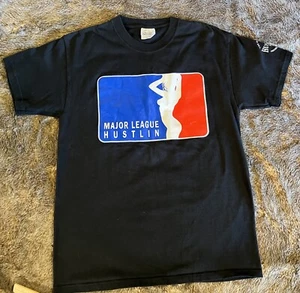 C Port and Company T-Shirt Adult Size M Black Major League Hustlin VTG - Picture 1 of 9
